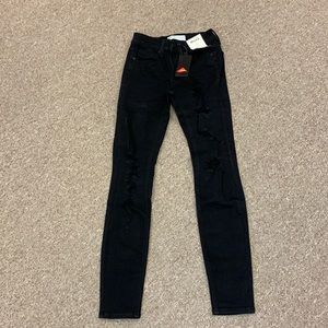 Brand new with tags juniors black stretch jeans size 1/25w MUDD Kohl’s low rise